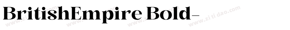 BritishEmpire Bold字体转换